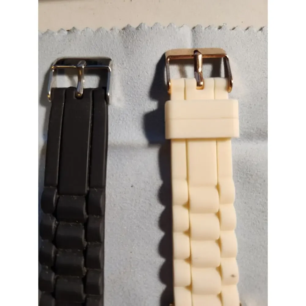 Darice Silver Crystals White Sport Ladies Stainless Includes both Working